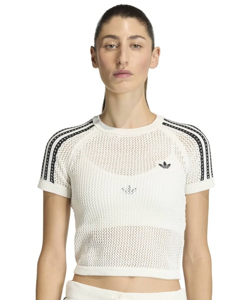 adidas（アディダス） tシャツ adidas KNITTED CROCHET CALI TEE