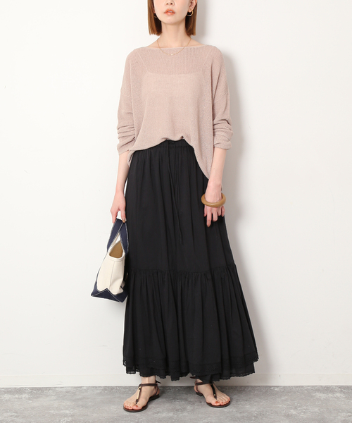 新品未使用★スローブイエナ ロングスカート 黒 SLOBE IENA（スローブイエナ）ロング・マキシ丈スカート 黒 サイズ:-(M