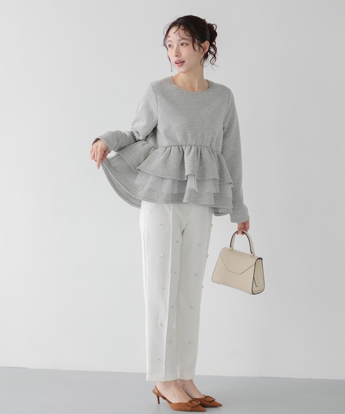 Fit more（フィットモア） チュールサンドウィッチトップス レディース