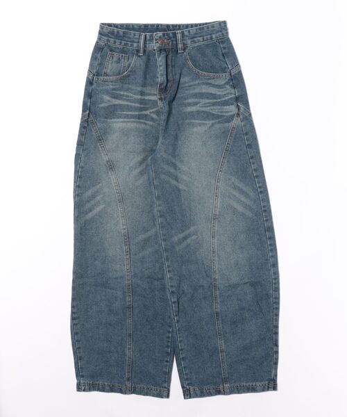 ワイドパンツ ジーンズ デニム デニムパンツ ワイドレッグデニム