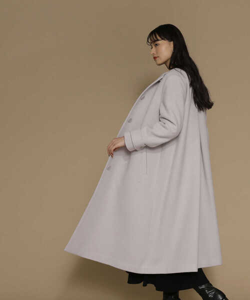 「NATURAL BEAUTY BASIC」 ノーカラーコート MEDIUM ベージュ レディース_画像9