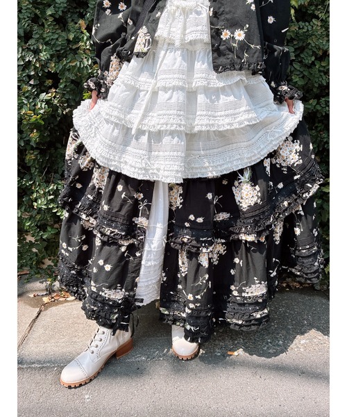 PINK HOUSE（ピンクハウス） フリル使いティアードタブリエ : ZOZOTOWN