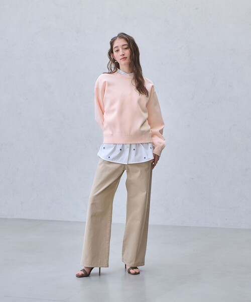 ユナイテッドアローズ　スウェットライクニット　スウェット　ピンク UNITED ARROWS（ユナイテッドアローズ） ニット セーター スウェット