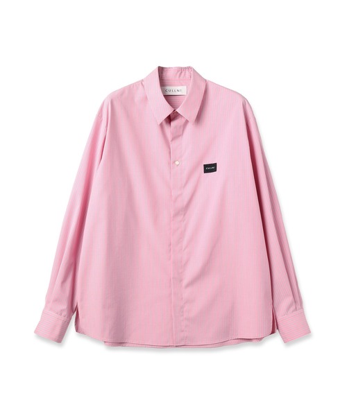 CULLNI(クルニ) シャツ Stripe Front Fly Embroidery Patch Shirt CULLNI(クルニ) シャツ Stripe Front Fly Embroidery Patch Shirt