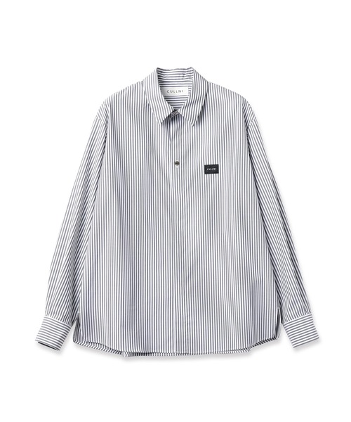 CULLNI（クルニ） シャツ Stripe Front Fly Embroidery Patch Shirt