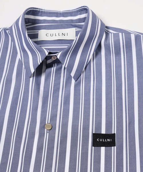 CULLNI（クルニ） シャツ Stripe Front Fly Embroidery Patch Shirt