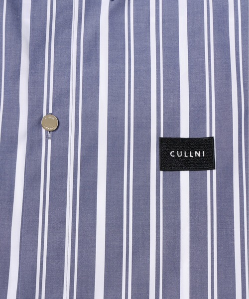 CULLNI（クルニ） シャツ Stripe Front Fly Embroidery Patch Shirt