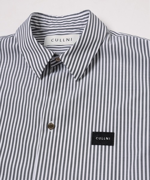 CULLNI（クルニ） シャツ Stripe Front Fly Embroidery Patch Shirt
