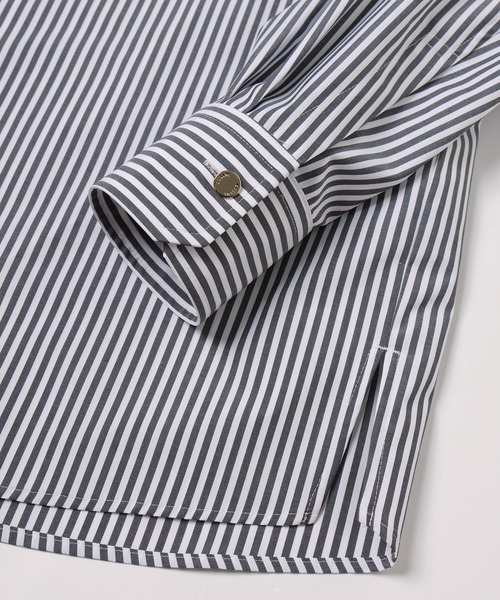 CULLNI(クルニ) シャツ Stripe Front Fly Embroidery Patch Shirt CULLNI(クルニ) シャツ Stripe Front Fly Embroidery Patch Shirt