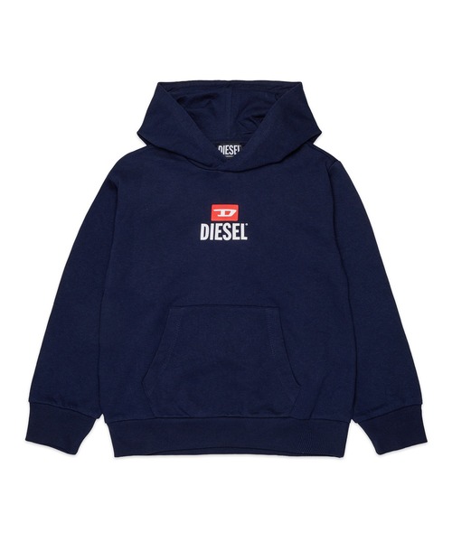 トレーナー 入学式 DIESEL（ディーゼル）Kids ＆ Junior ワンポイントブランドロゴパーカーフーディー キッズ 子供服 男の子 女の子の画像