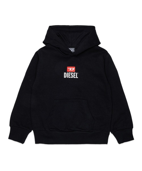 トレーナー 入学式 DIESEL（ディーゼル）Kids ＆ Junior ワンポイントブランドロゴパーカーフーディー キッズ 子供服 男の子 女の子の画像