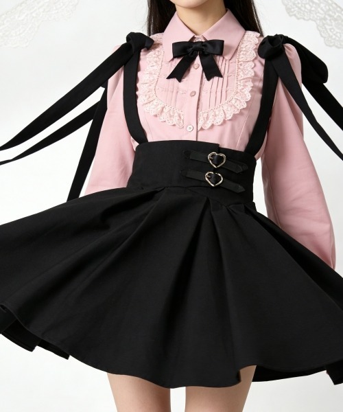 gossip!ロサンゼルス スカート 「Y2Kガーリー」レトロレースアップ