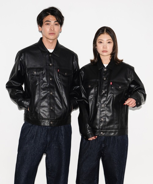 LEVI'S ブラックレザージャケット Levi's（リーバイス） レザージャケット S ブラック メンズ : ZOZOTOWN