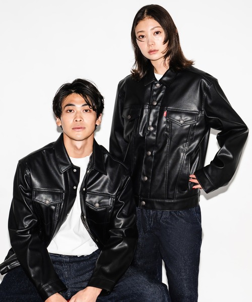 Levi's（リーバイス） レザージャケット S ブラック メンズ : ZOZOTOWN