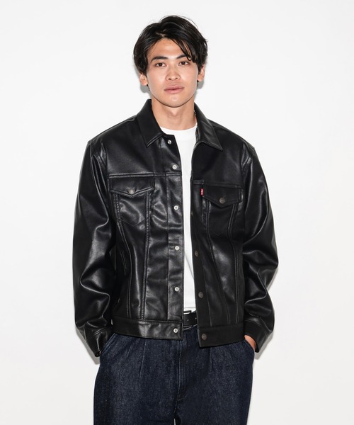 Levi's（リーバイス） レザージャケット S ブラック メンズ : ZOZOTOWN