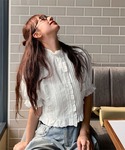 「titivate」 半袖ブラウス L オフホ...の詳細画像4