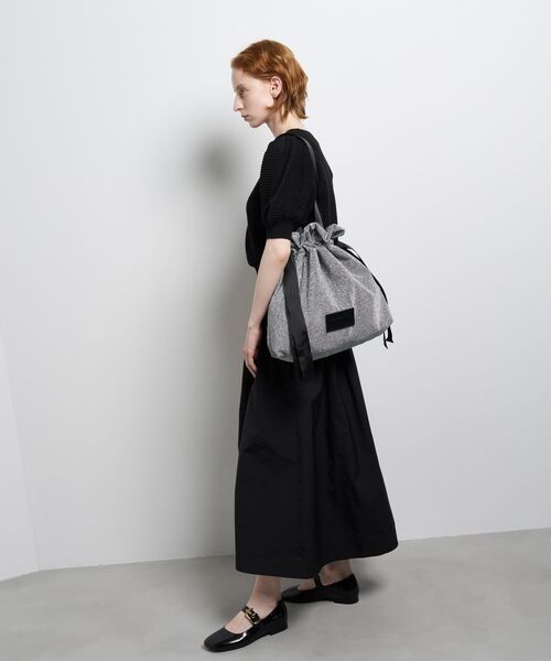 LANVIN en Bleu トートバッグ ラメグログランギャザーバッグ