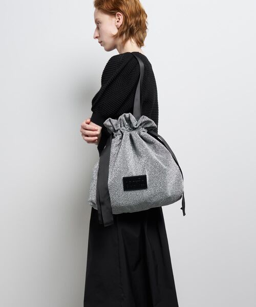 LANVIN en Bleu トートバッグ ラメグログランギャザーバッグ