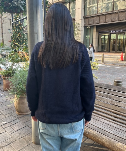 「BROKEN BASE」 長袖ニット LARGE グレー メンズ_画像7