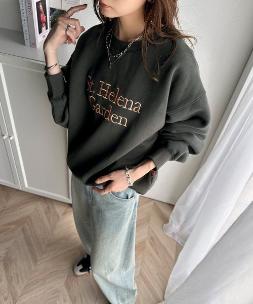 「classicalelf」 スウェットカットソー SMALL 杢グレー レディース_画像5