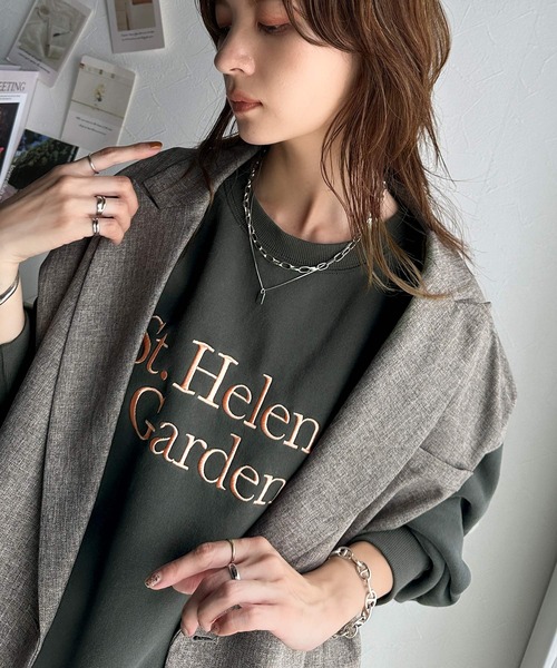 「classicalelf」 スウェットカットソー SMALL 杢グレー レディース_画像6