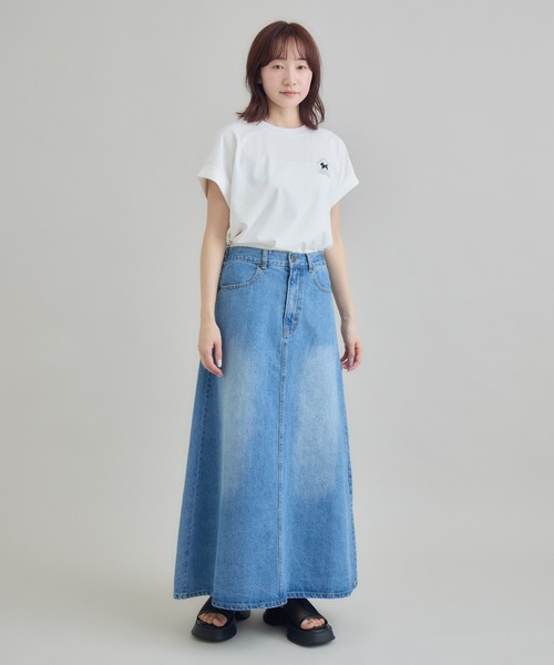 RU.TI.LE デニムスカート 「RU.TI.LE」バックプリーツデニムロング