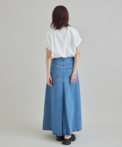 RU.TI.LE デニムスカート 「RU.TI.LE」バックプリーツデニムロング