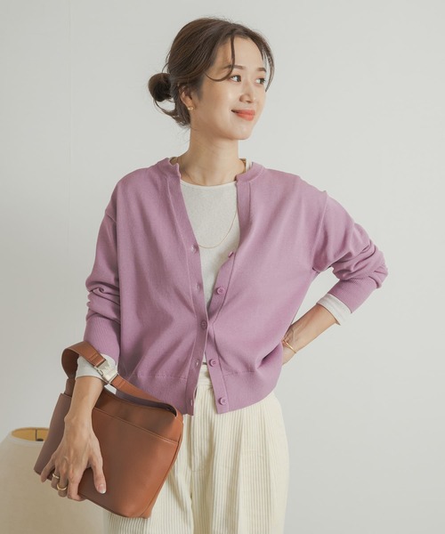 「URBAN RESEARCH DOORS」 ニットカーディガン MEDIUM ピンク レディース_画像2