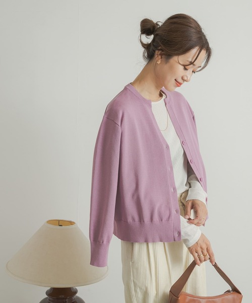 「URBAN RESEARCH DOORS」 ニットカーディガン MEDIUM ピンク レディース_画像8