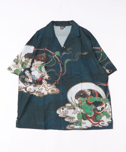 カヤ アロハシャツ シャツ 「カヤ」着る、NIPPON ART 倭の絵シャツXL