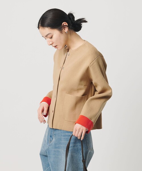 新品⭐︎ BEAUTY&amp;YOUTH ショートカーディガン H＞TCリブショートカーディガン