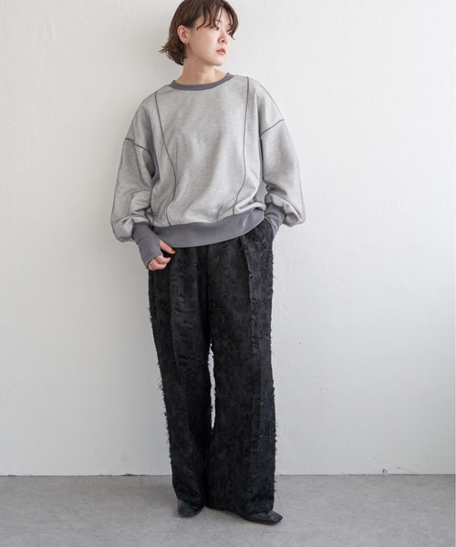 「notch.」 スウェットカットソー M ベージュ レディース_画像9