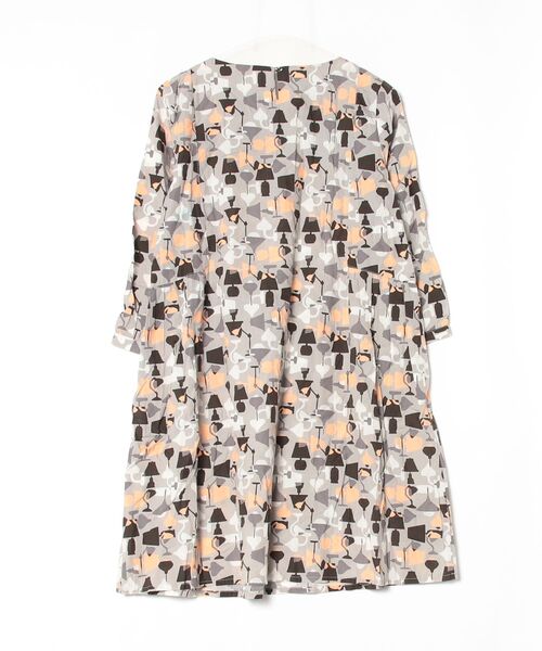 「chambre de charme」 花柄7分袖ワンピース FREE グレー レディース_画像2