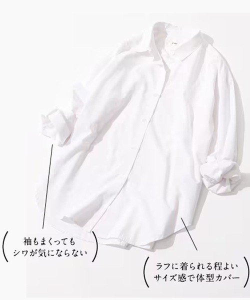 「Elura」 長袖シャツ LARGE ライトベージュ レディース_画像2