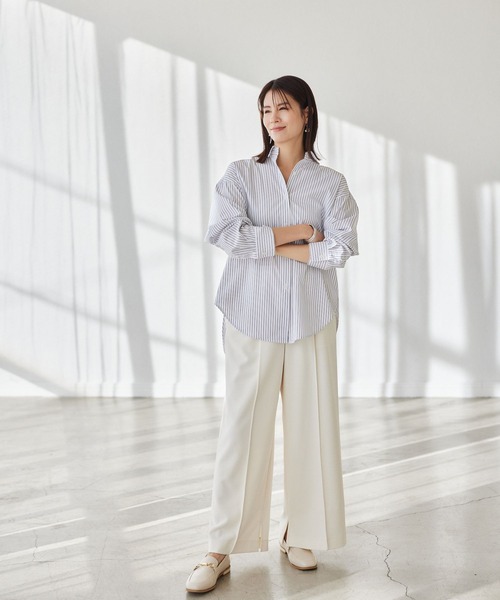 「Elura」 長袖シャツ LARGE ライトベージュ レディース_画像4