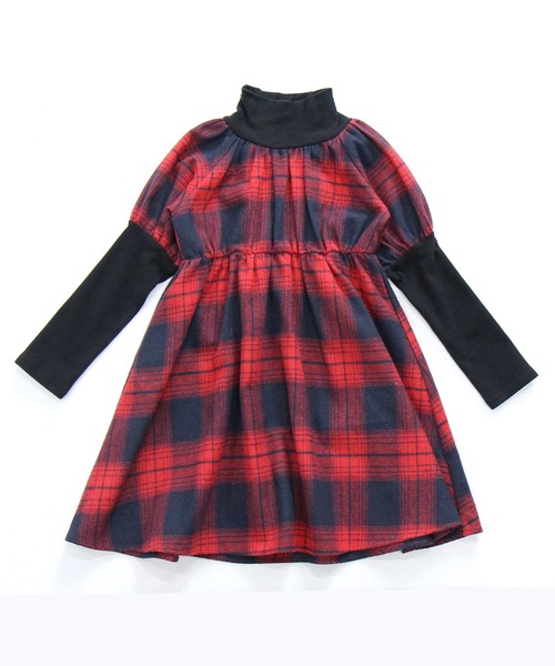 「Bee des Bee」 「KIDS」長袖ワンピース 130cm ホワイト×レッド キッズ_画像2