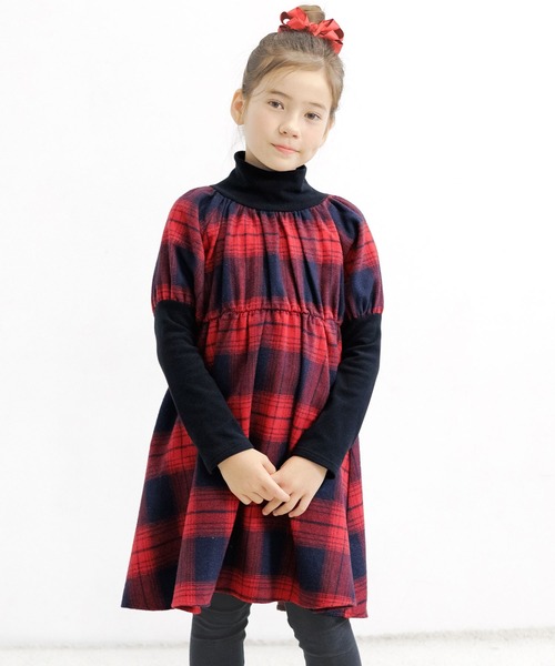 「Bee des Bee」 「KIDS」長袖ワンピース 130cm ホワイト×レッド キッズ_画像3