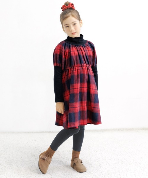 「Bee des Bee」 「KIDS」長袖ワンピース 130cm ホワイト×レッド キッズ_画像4