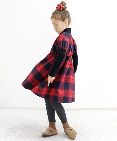 「Bee des Bee」 「KIDS」長袖ワンピース 130cm ホワイト×レッド キッズ_画像5