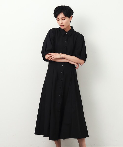 「OPAQUE.CLIP」 シャツワンピース 40 ブラウン レディース_画像3