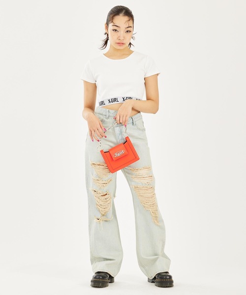 「X-girl」 2WAYバッグ ONE SIZE グリーン レディース_画像8