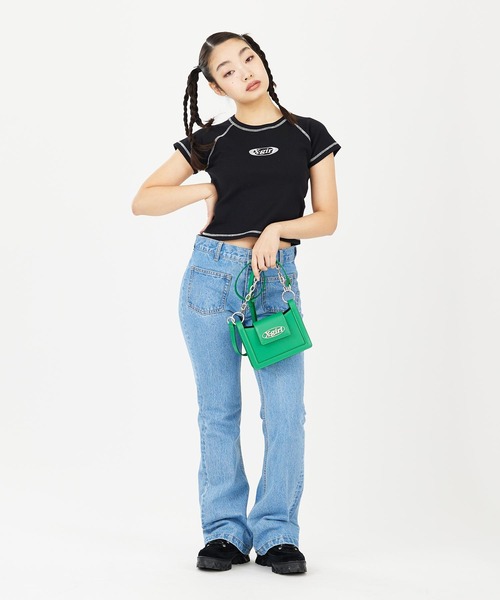 「X-girl」 2WAYバッグ ONE SIZE グリーン レディース_画像9
