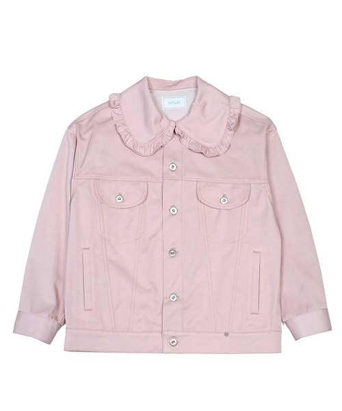 「MILK」 デニムジャケット FREE ピンク レディース_画像2