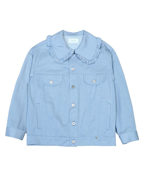 「MILK」 デニムジャケット FREE ピンク レディース_画像7