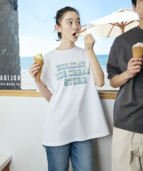 【HOLIDAY × FREAK'S STORE】別注ロングTシャツ FREAK'S STORE（フリークスストア） tシャツ メンズ レディース