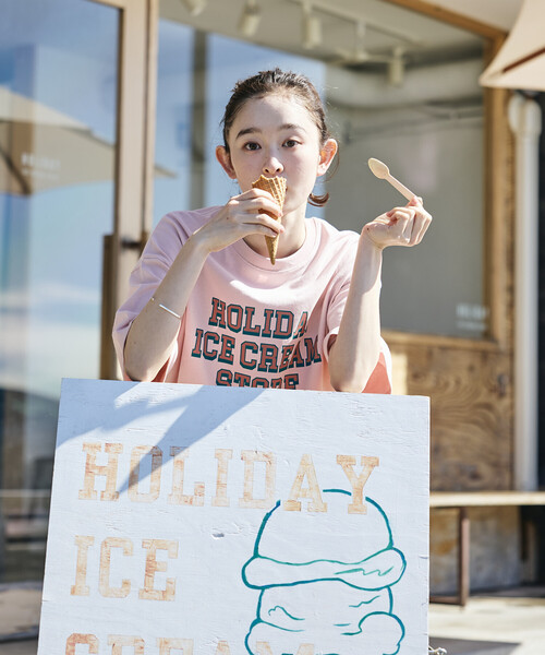 【HOLIDAY × FREAK'S STORE】別注ロングTシャツ FREAK'S STORE（フリークスストア） tシャツ 限定展開 HOLIDAY