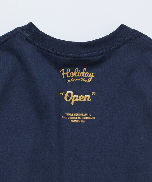 ホリデイ フリークスストア 別注 22SS Tシャツ 長袖 ロゴプリント 紺XL holiday - ホリデイ フリークスストア 別注 22SS Tシャツ 長袖 ロゴ