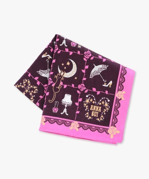 ANNA SUI（アナスイ） ハンカチ ブティック柄プリントハンカチ