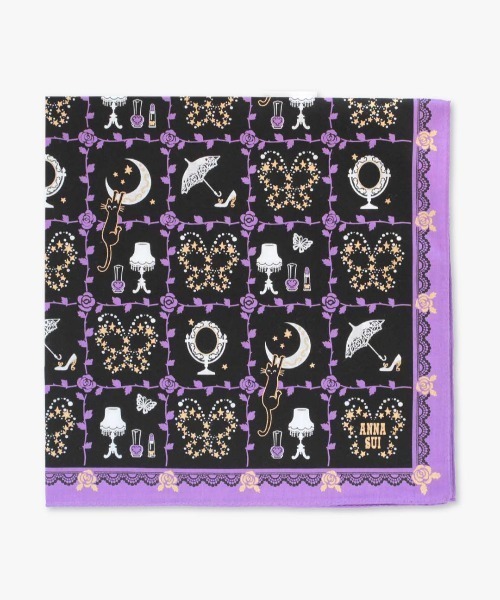 ANNA SUI（アナスイ） ハンカチ ブティック柄プリントハンカチ