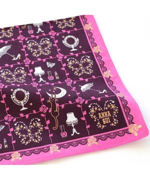 ANNA SUI（アナスイ） ハンカチ ブティック柄プリントハンカチ